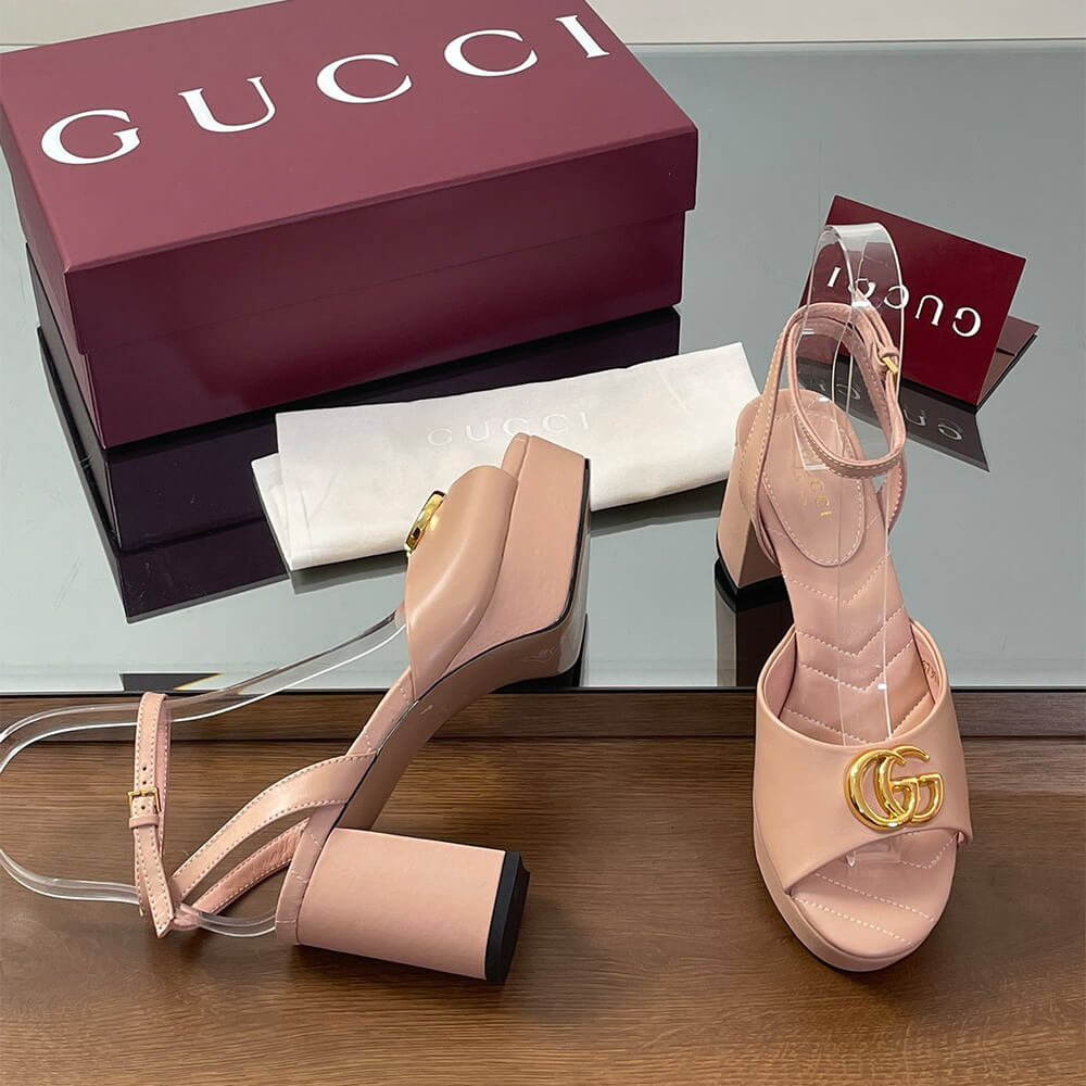 GUCCI Women s platform sandal with Double G