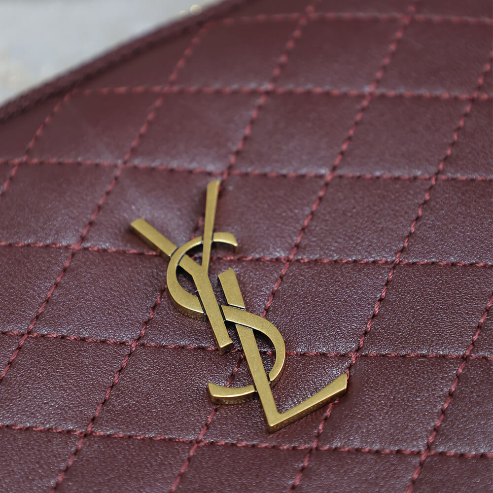 YSL Gaby zipped pouch in quilted lambskin(HIGH-END)