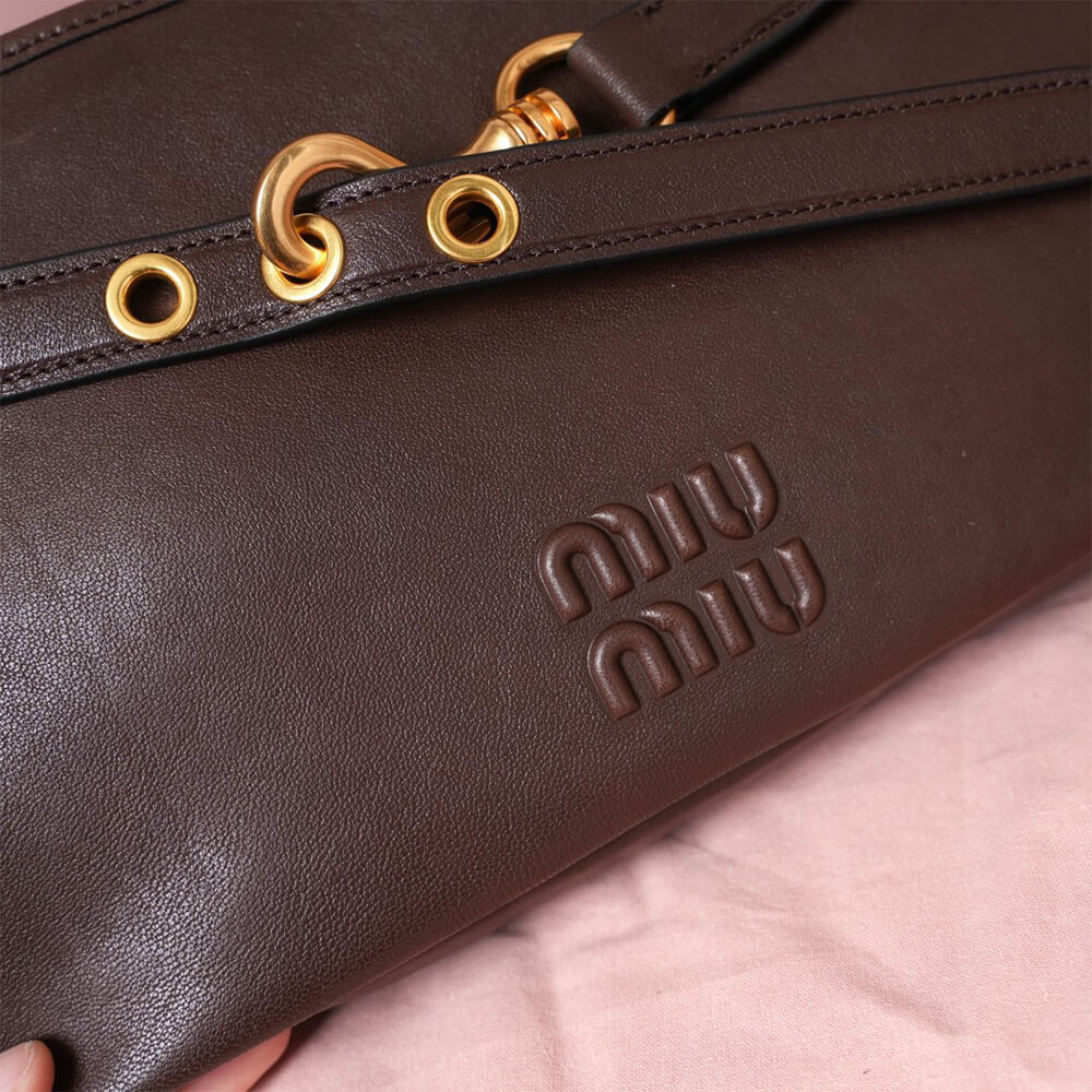 MIUMIU Regular Aventure nappa leather bag(HIGH-END GRADE)