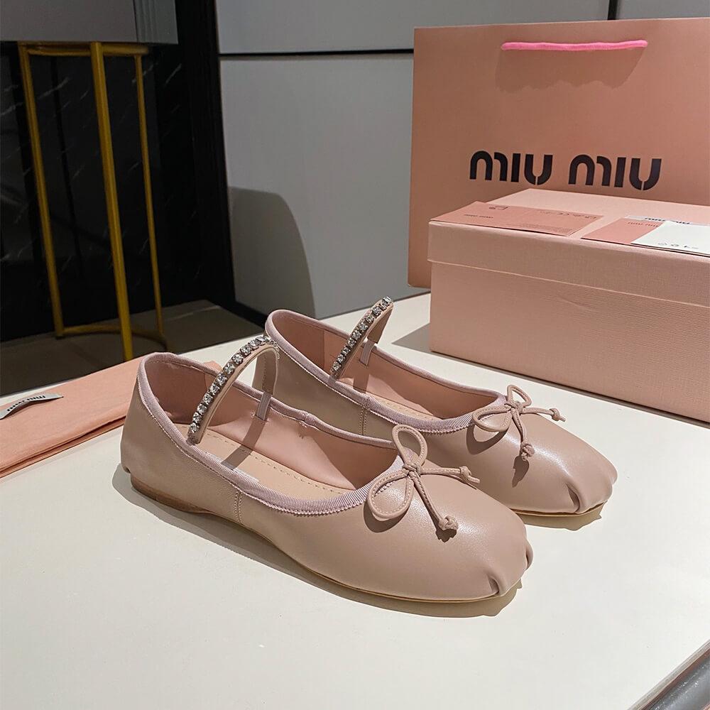 MiuMiu Leather ballerinas