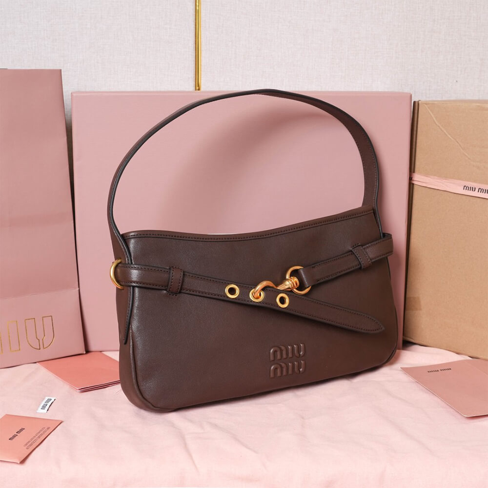 MIUMIU Regular Aventure nappa leather bag(HIGH-END GRADE)