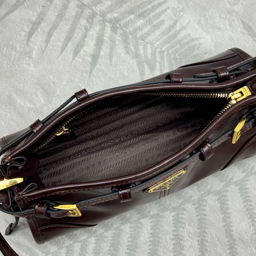 Prada Bonnie small leather shoulder bag(HIGH-END GRADE)