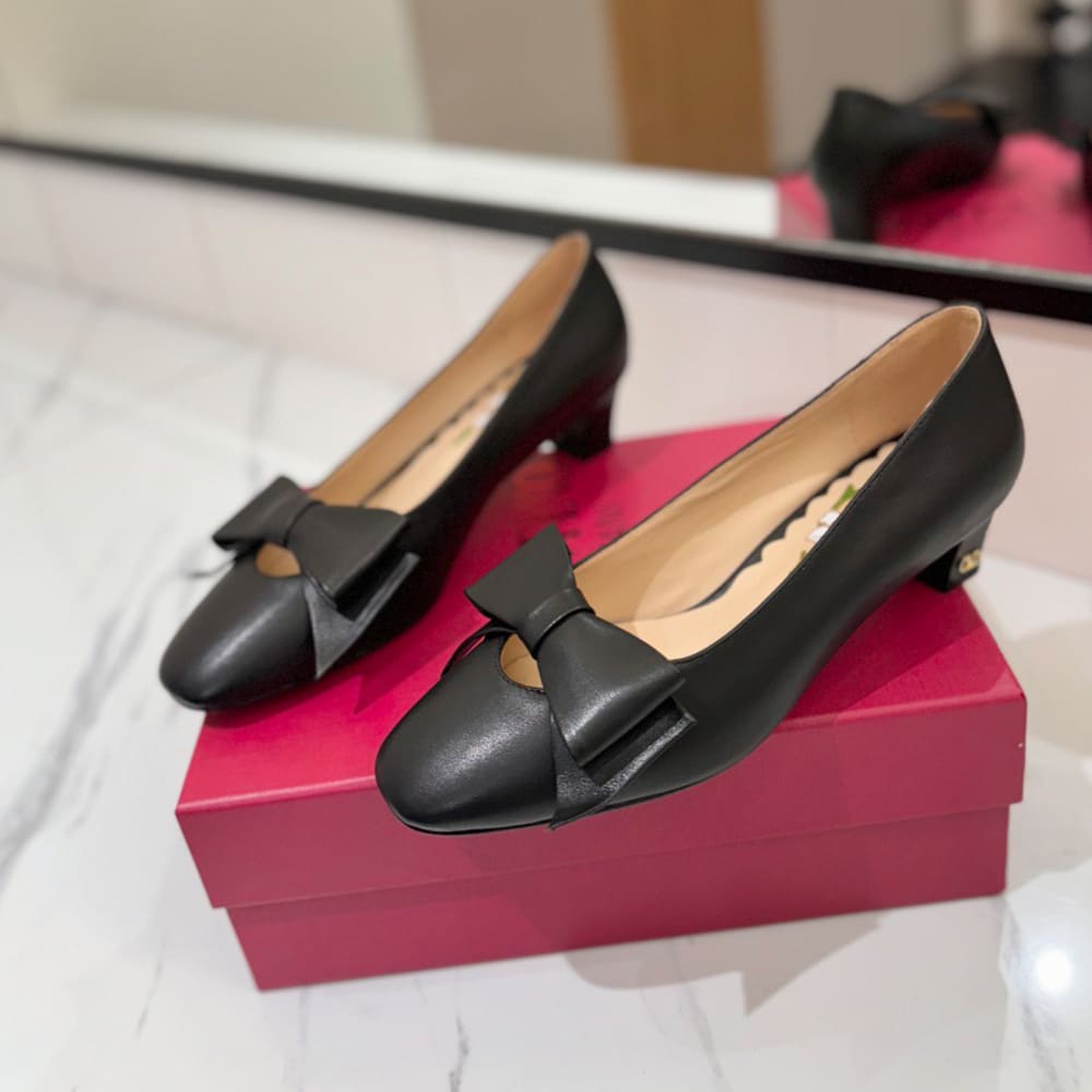 VALENTINO BOWOW sheepskin high heels (heel height 4.5 cm)