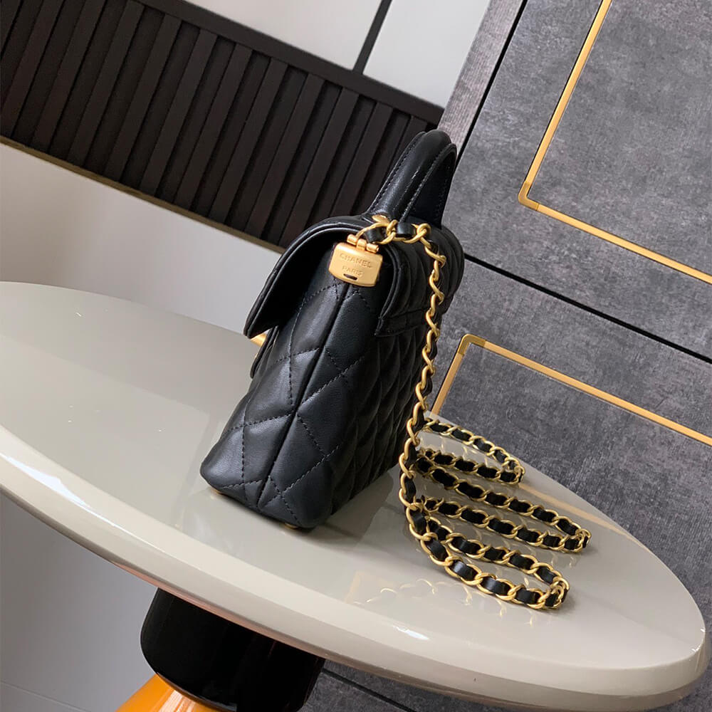 CHANEL Small Flap Bag with Top Handle(HIGH-END GRADE)