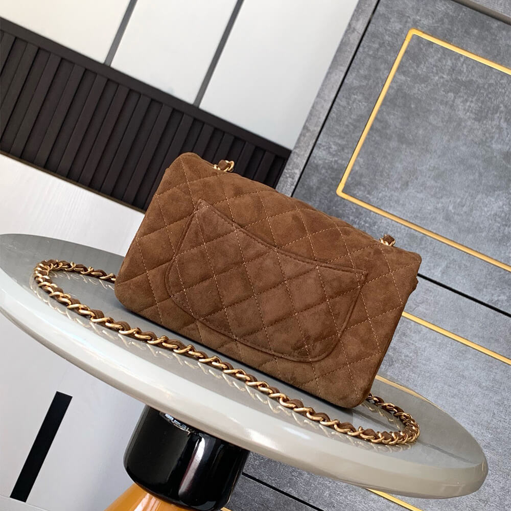 CHANEL SUEDE MINI FLAP BAG(HIGH-END GRADE)