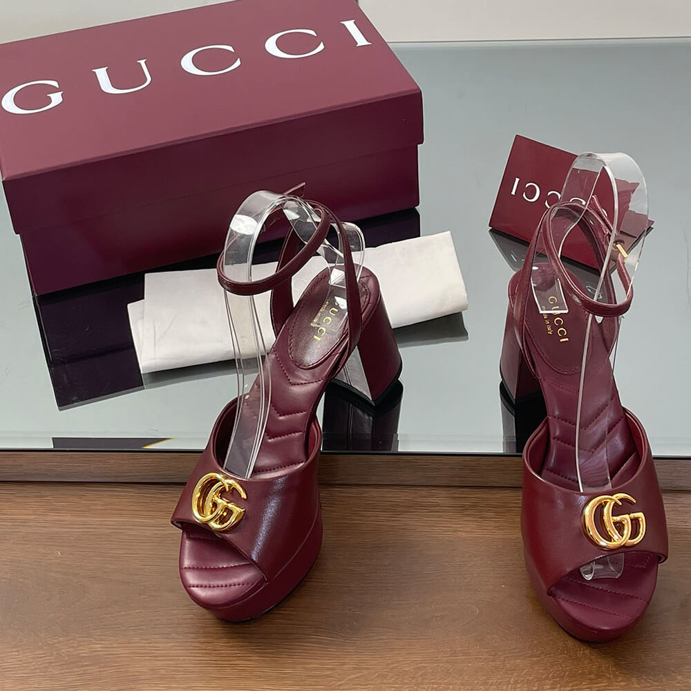 GUCCI Women s platform sandal with Double G