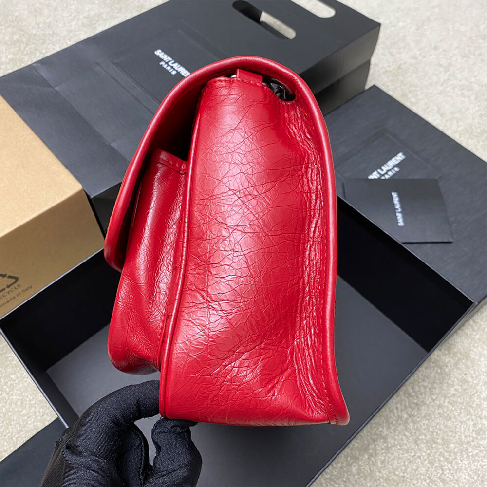 YSL NIKI MEDIUM IN CRINKLED VINTAGE LEATHER(HIGH-END GRADE)