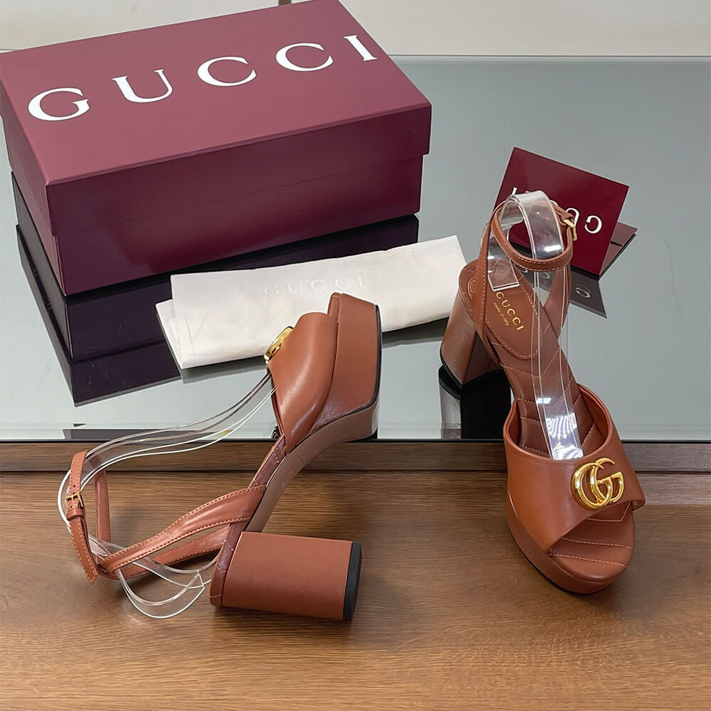 GUCCI Women s platform sandal with Double G