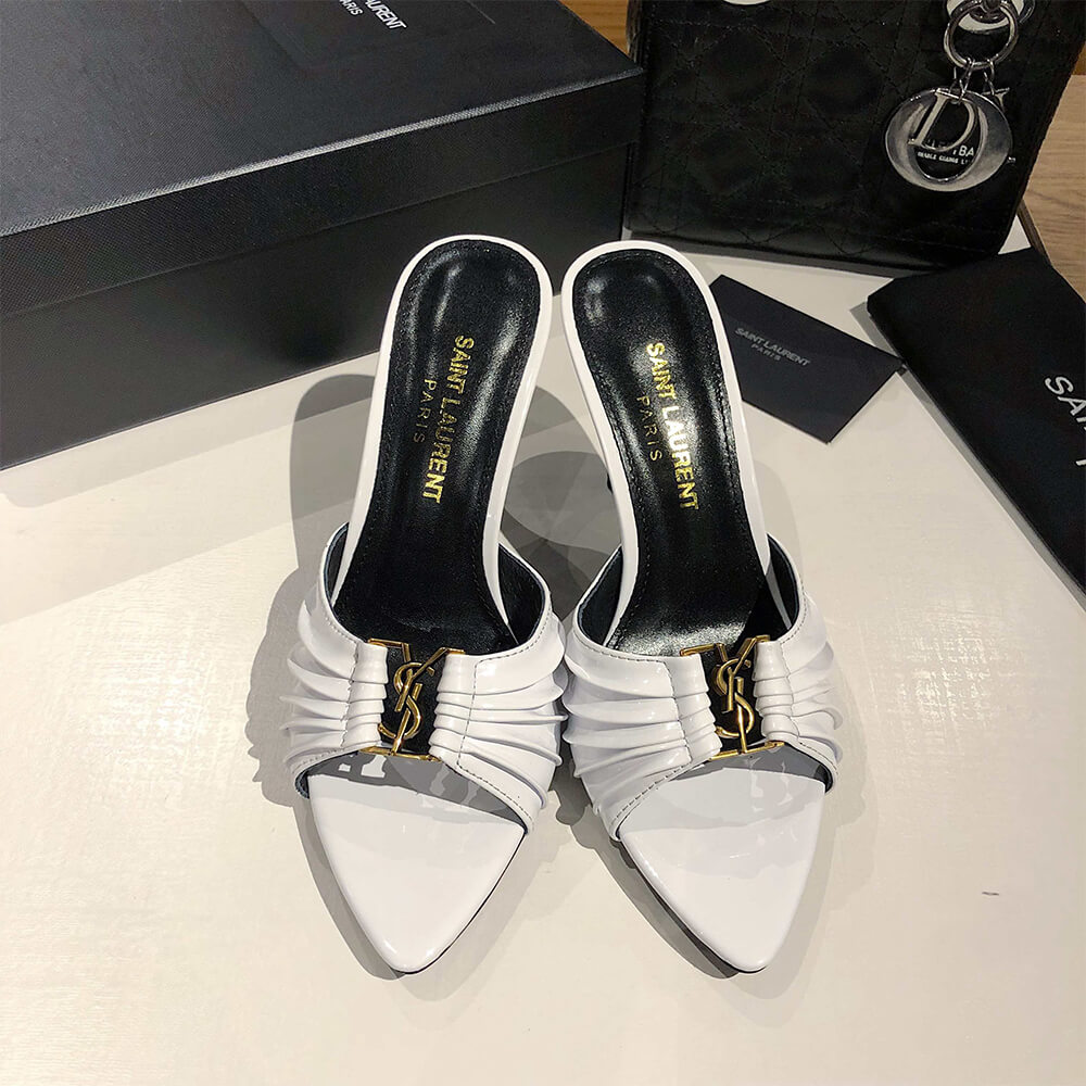 YSL  BABYLONE MULES IN SMOOTH LEATHER