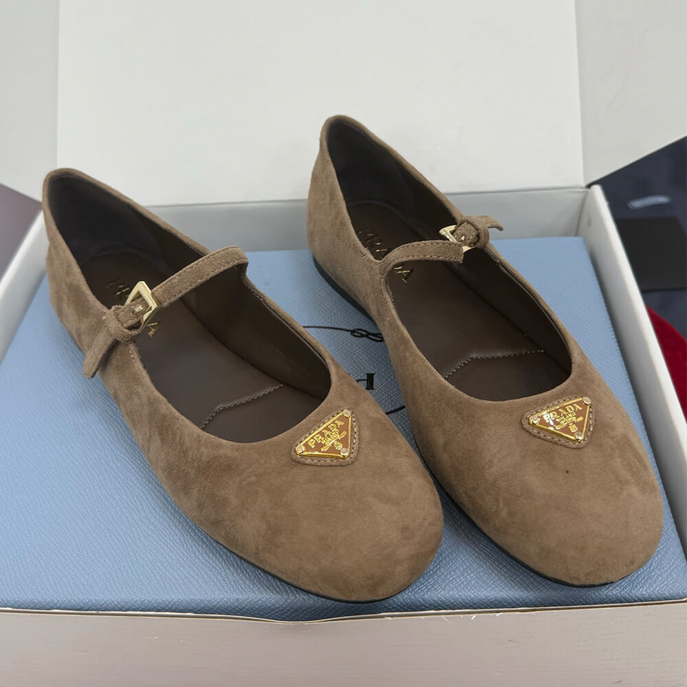 PRADA Suede ballerinas