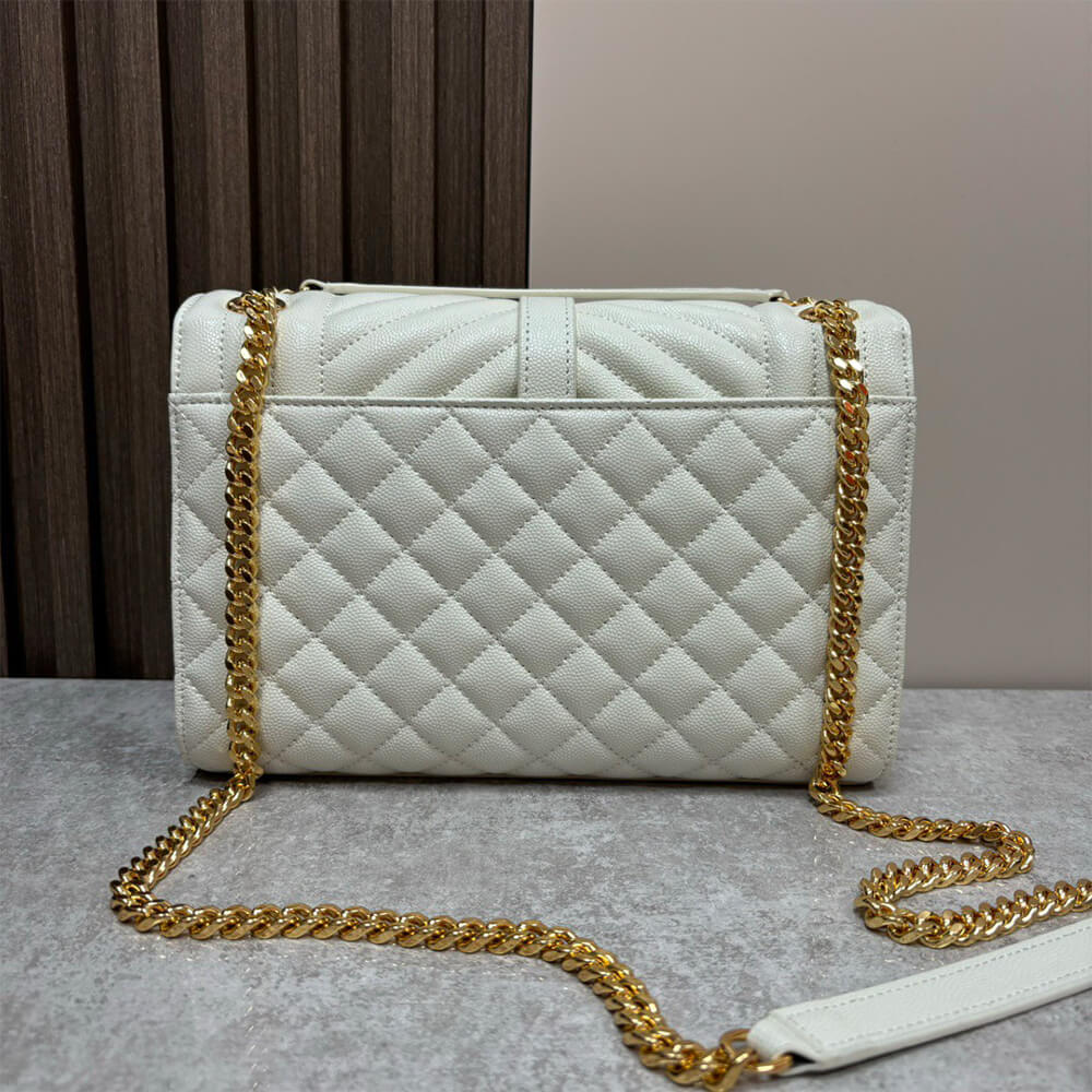 YSL envelope medium in grained leather