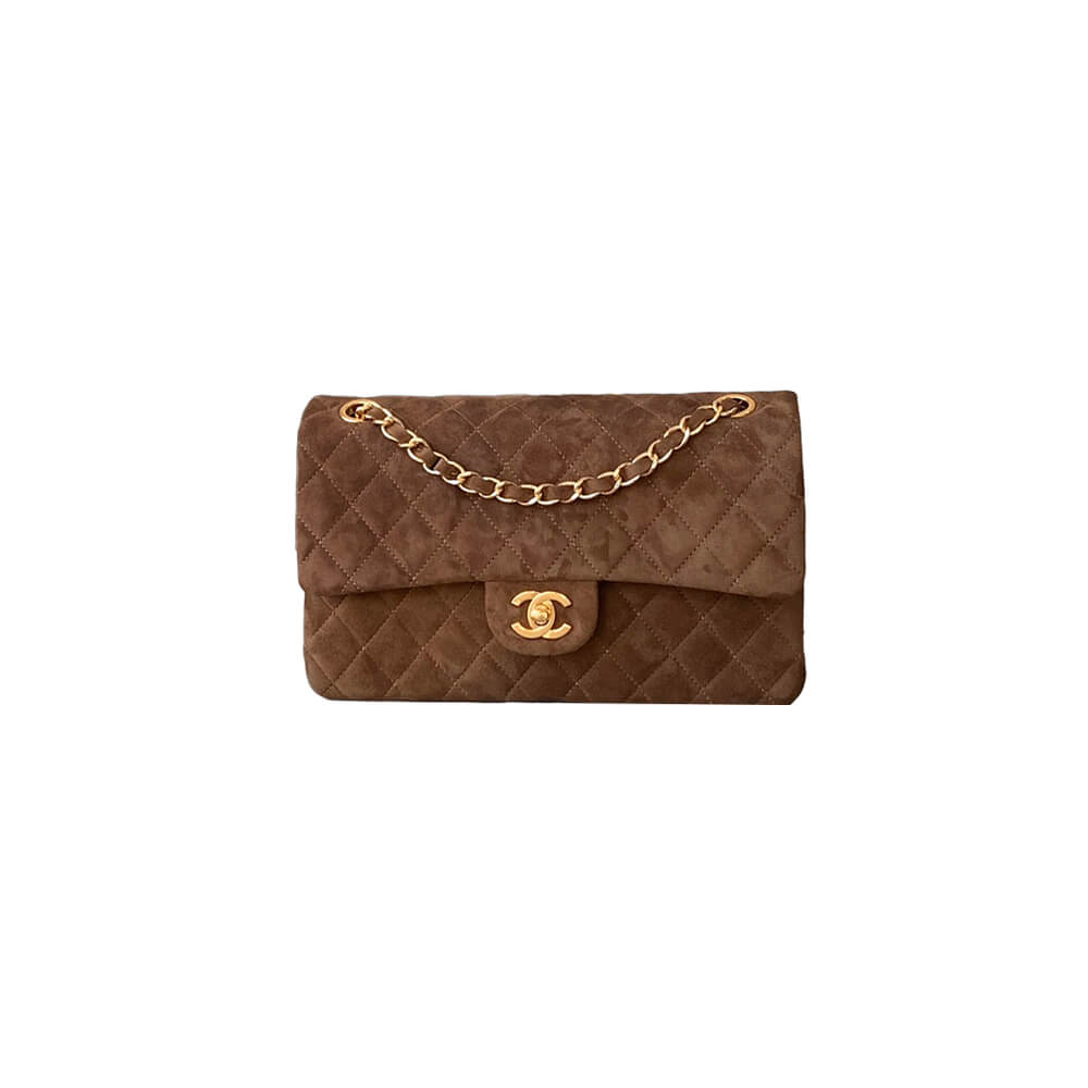 CHANEL Suede Classic Double Flap Handbag(HIGH-END GRADE)