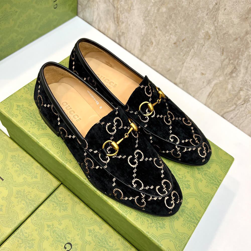 Gucci Velvet Men Loafers