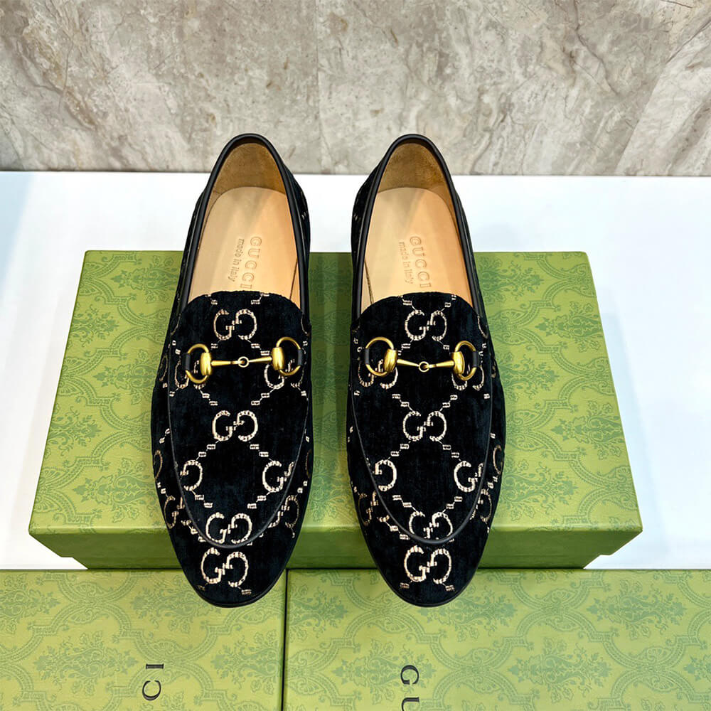 Gucci Velvet Men Loafers